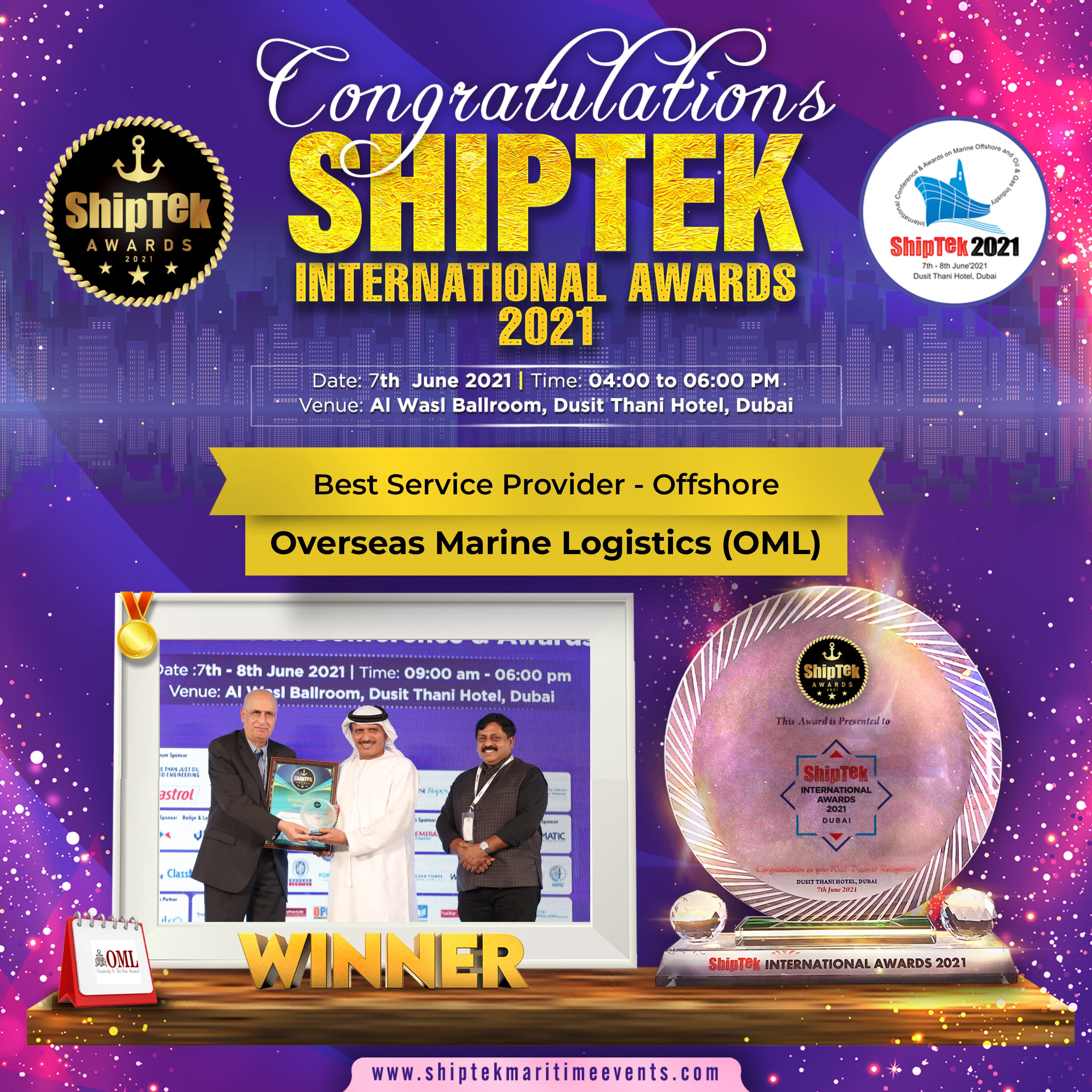 ShipTek2021 Winners